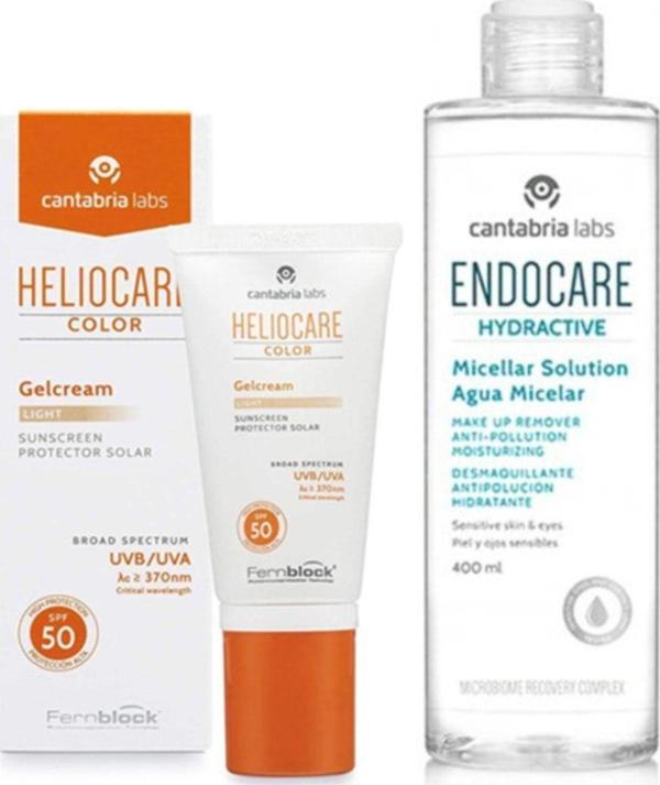 Heliocare Color Spf 50 Jel Light 50 ml | Yüz Ve Göz Temizleme Set - Image 1