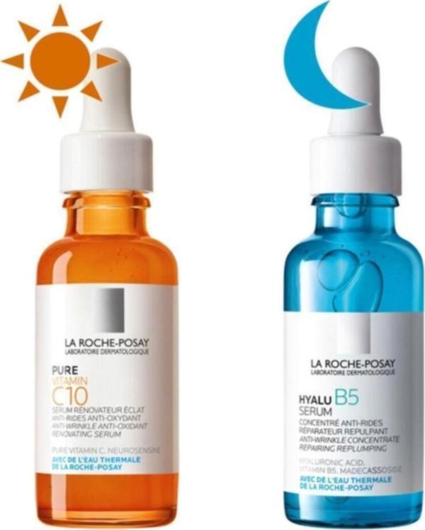 La Roche-Posay Anti Aging Bakım Serum Set | Pure C10 Serum Ve Hyalu B5 Serum - Image 1