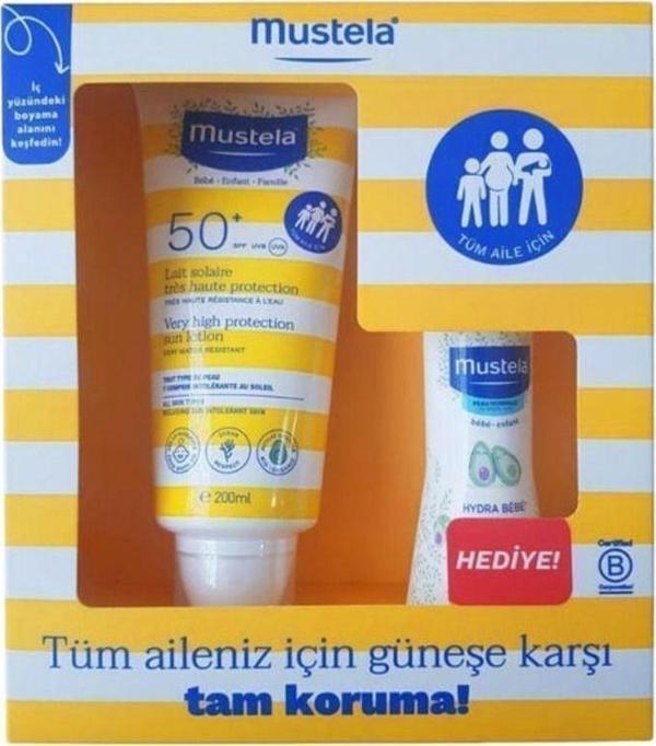 Mustela Güneş Losyonu Spf 50 200 ml Vücut Losyonu 100 ml - Image 1
