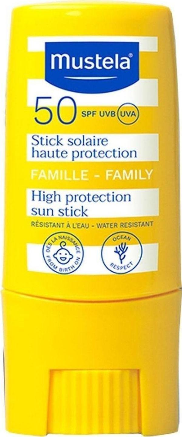 Mustela Tüm Aile Için Spf 50 Çok Yüksek Koruma Faktörlü Güneş Stick 9 Ml - Image 1