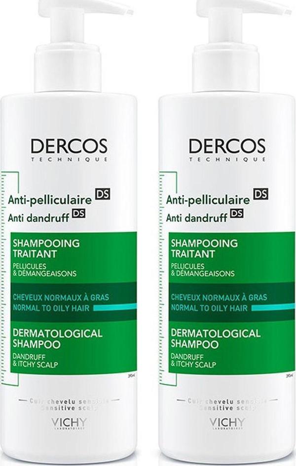 Vichy Dercos Kepek Karşıtı Şampuan (Normal-Yağlı saçlar) 390ml 2'li - Image 1