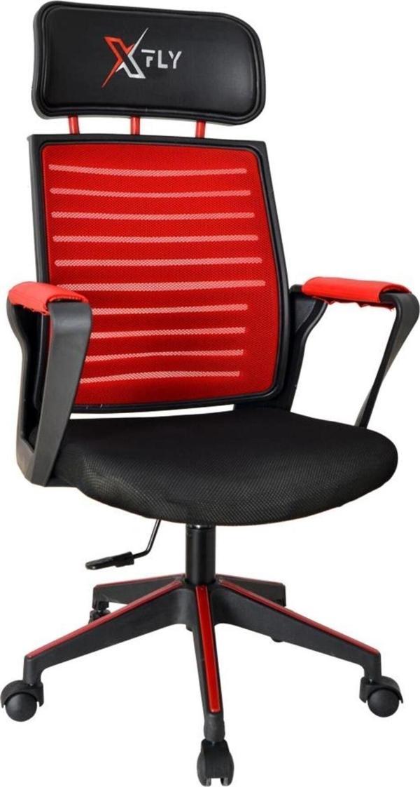 XFly Plastik Ayaklı Oyuncu Koltuğu - Kırmızı File - 2395d0545 - Image 1