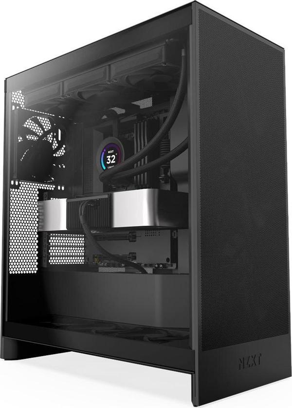 NZXT H7 Flow(2024) CM-H72FB-01 Black Tempered Glass USB 3.2 ATX Mid Tower Kasa - Image 1