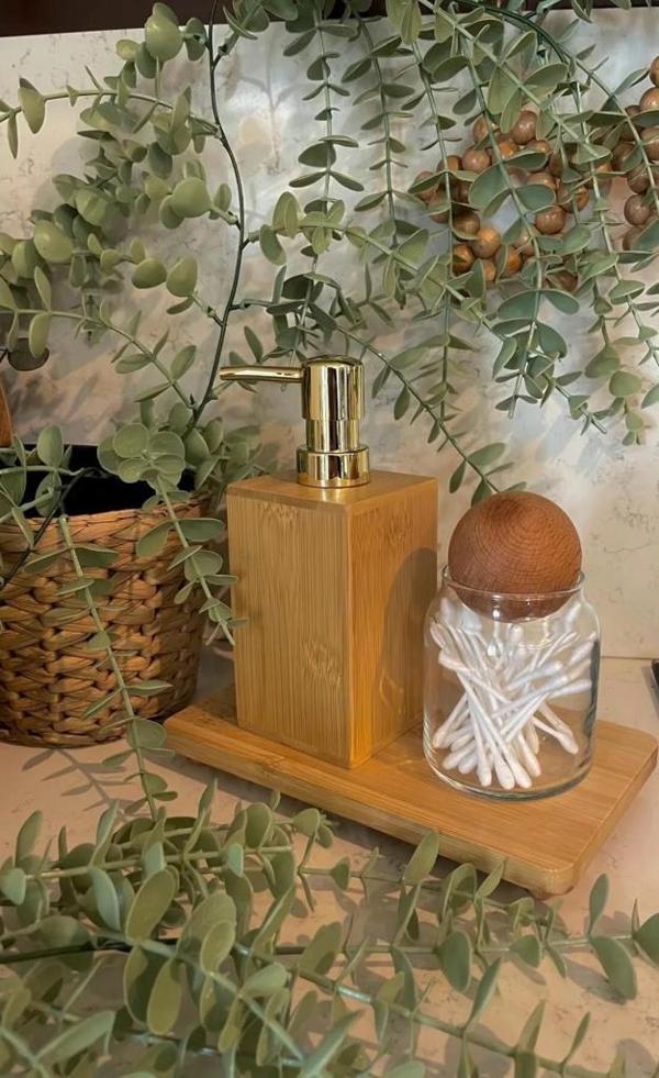 Kapris Home Ahşap Sabunluk 250ml Kap-154 - Image 1