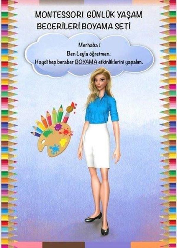 Montessori Günlük Yaşam Becerileri Boyama Seti - Yazarın Kendi Yayını - Image 1