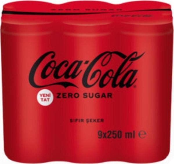 Coca-Cola Coca Cola Zero Sugar Kola 9X250 Ml 5 * Adet - Image 1