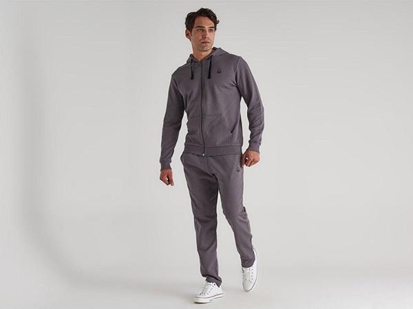 Benetton Fermuar Erkek Kapşonlu Sweatshirt - Image 1