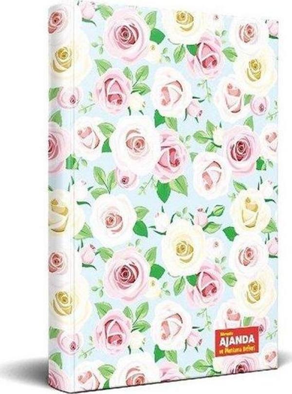 Halk Kitabevi Halk Beyaz Gül Süresiz Ajanda ve Planlama Defteri  - Image 1