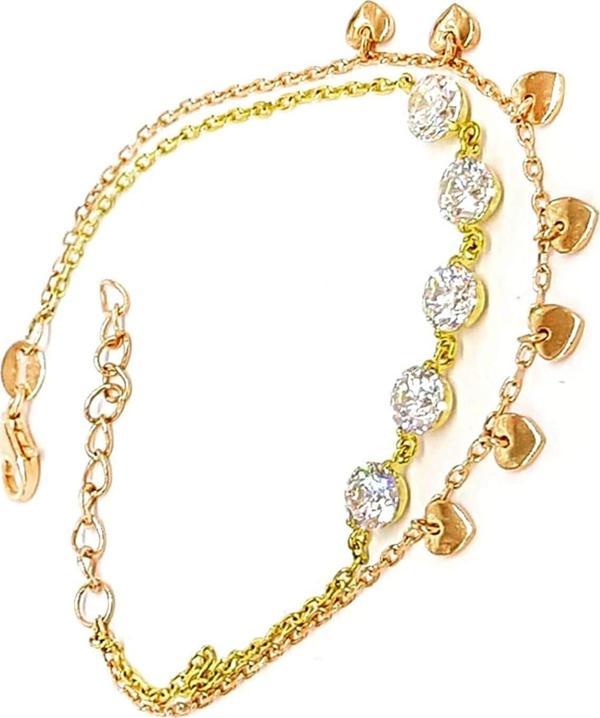 Italyan Tasarimi Cift Renkli Gumus Bileklik - Image 1