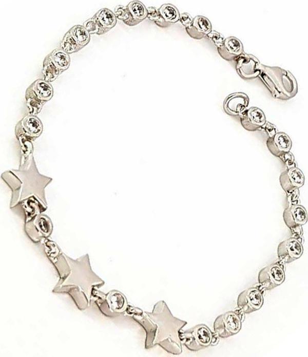 Yıldız Figürlü Gümüş Bayan Bileklik - Image 1