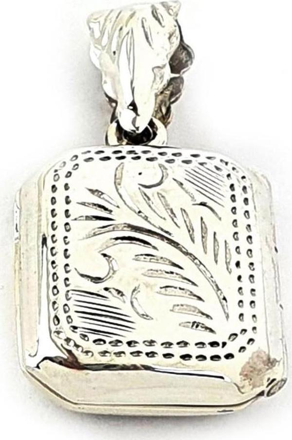 925 Ayar Gümüş Kapaklı Dikdörtgen Kolye Ucu - Image 1