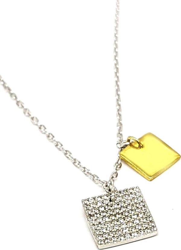 Zirkon Taşlı Gümüş Modern Kolye - Image 1