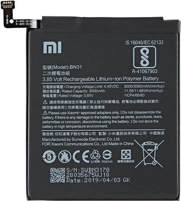 Xiaomi Redmi S2 BN31 Orijinal Batarya Pil - Image 1