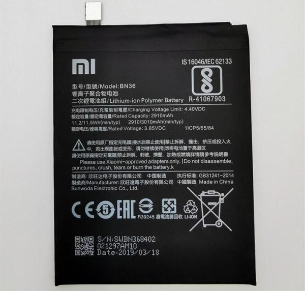 Xiaomi Redmi 6x Bn36 Orijinal Batarya Pil - Image 1