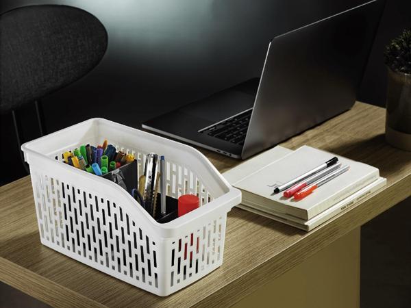 Buzdolabı Sepeti Istiflenebilir Kutu Dolap Içi Organizer 6 Adet Sepet  Beyaz 30x16x17 No:2 - Image 1