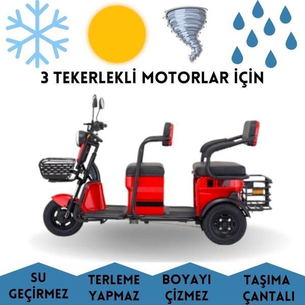 Maxdurable Rks Xigma Plus 3  Uyumlu Tekerlekli 2 Kişilik Motor Brandası Su Geçirmez Motosiklet Örtüsü - Image 1