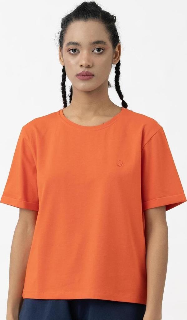 Benetton Kırmızı Kadın Tişört - Image 1
