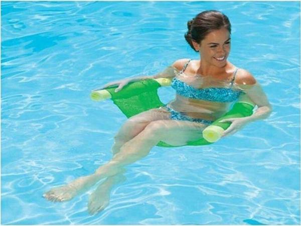 Pekso Deniz Sandalyesi Havuz Sandalyesi Deniz Koltuğu 1,50 M X 6 Cm Yeşil Makarna - Image 1