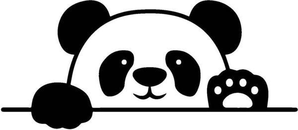 Pekso Panda Sticker | Klozet Banyo Duvar Wc Sticker - Image 1