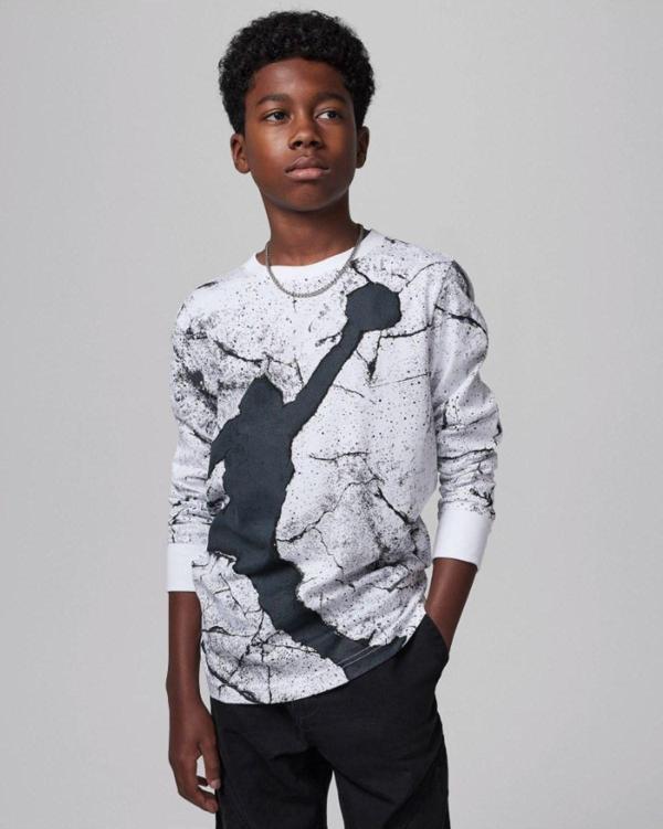 Jdb Jumpman Cement Ls Tee Erkek Jordan  Sweat - Image 1