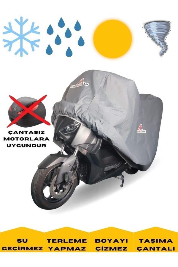 Maxdurable Yamaha Mt 10 Motor Brandası Gri Çantasız Motorlara Uygun Su Geçirmez Motosiklet Brandası - Image 1
