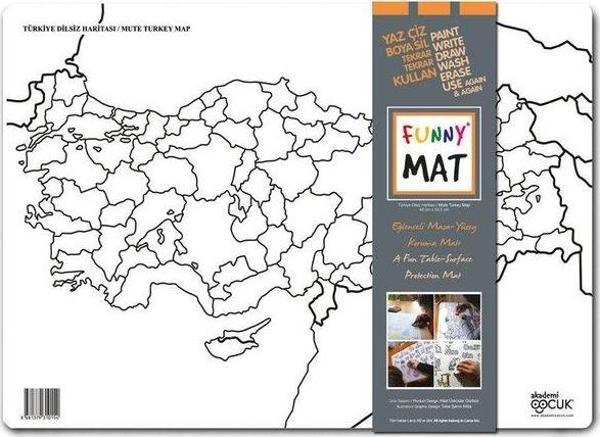 Akademi Çocuk Türkiye Dilsiz Haritası Funny Mat - Image 1