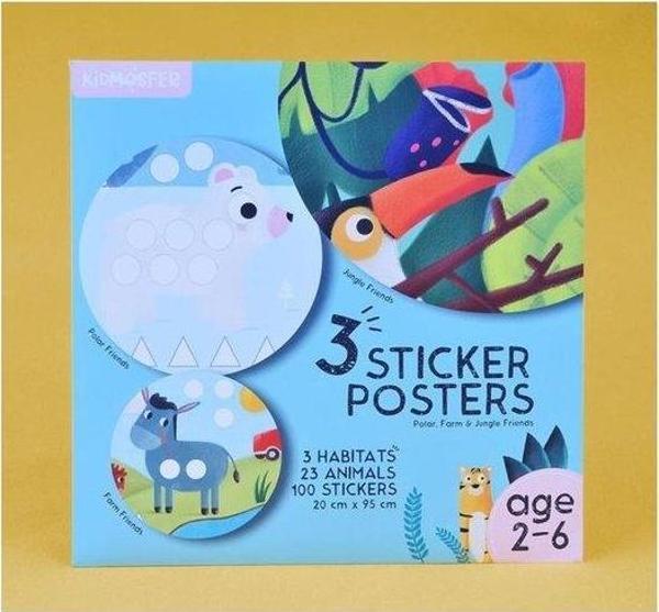 Kidmosfer Orman Kutup ve Çiftlik Arkadaşları 3'lü Sticker Poster - Image 1
