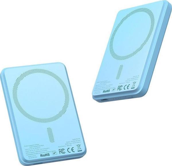 Mcdodo MC-3952 15W Mini Manyetik 5000 mAh Powerbank- Mavi  - Image 1