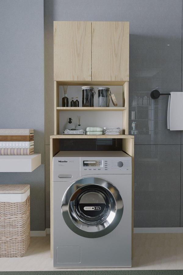 Mirobi Çamaşır Makinesi Dolabı Hayzum 180*066*55 Banyo Kiler Dolabı Rivoli - Image 1