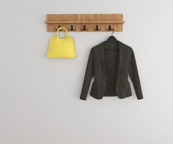 Mirobi Portmanto Elbise Askılığı, Duvar Askılığı 80 Cm - Image 1