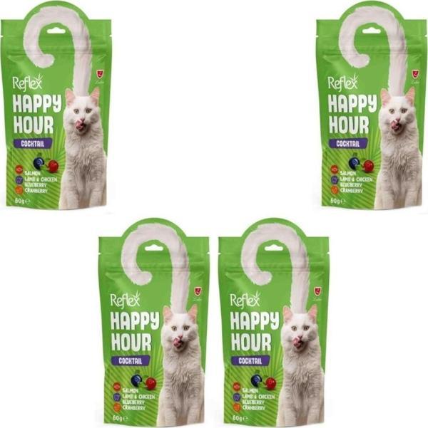 Happy Hour Kuzu, Somon ve Tavuklu Kedi Ödül Maması 60 Gr x 4 Adet - Image 1