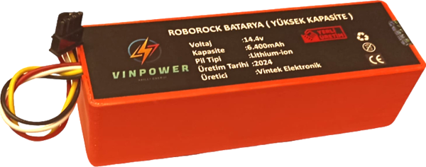 Roborock S6 MaxV Robot Süpürge Uyumlu Batarya (YÜKSEK KAPASİTE) - Image 1