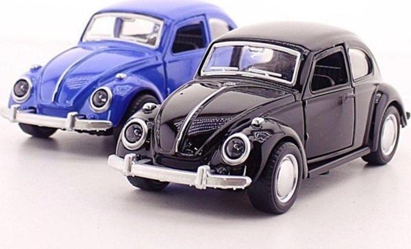 Metal Vosvos Araba Dıe Cast 2 Adet Çek-Bırak Büyük Boy 12CM Siyah Lacivert - Image 1