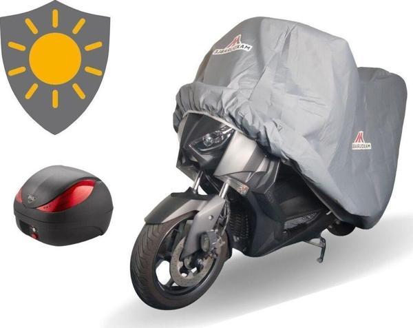 Maxdurable Honda Cbf 600 Arka Çantalı Motor Brandası 120Gr Gri Sıvamalı Su Geçirmez - Image 1