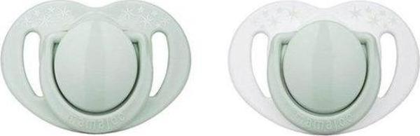 Mamajoo Sterilizasyon & Saklama Kutulu Powder Green Desenli İkili Ortodontik Emzik / 6 Ay+ - Image 1