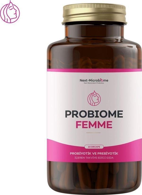 Next Microbiome Probiome-Femme Probiyotik Ve Prebiyotik İçeren Takviye Edici Gıda 60 Kapsül - Image 1