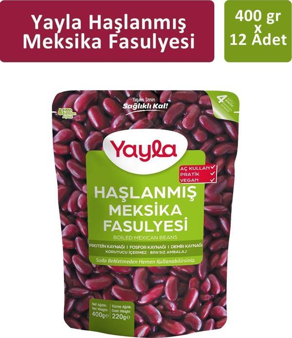 Yayla Haşlanmış Meksika Fasulyesi 400 gr x 12 Adet - Image 1