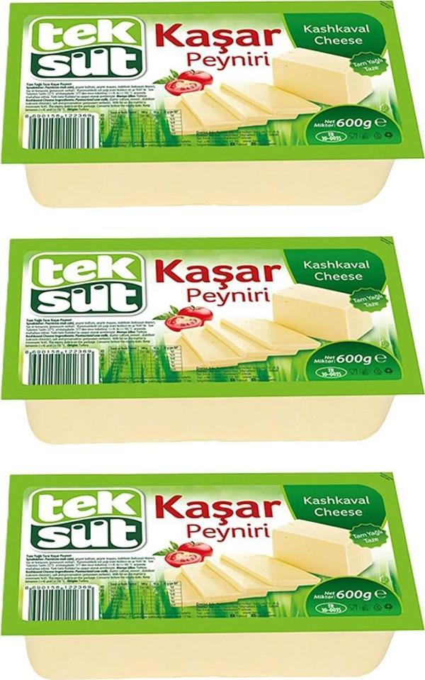 Teksüt Kaşar Peyniri 600 Gr x 3 Adet - Image 1