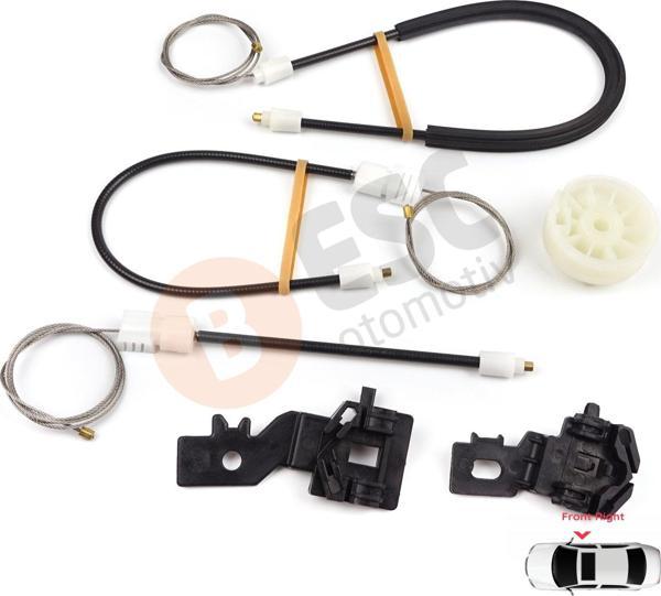 Nissan Qashqai MK1 J10 2006-2013 80770JD000 İçin Elektrikli Ön Sağ Cam Kriko Tamir Seti - Image 1