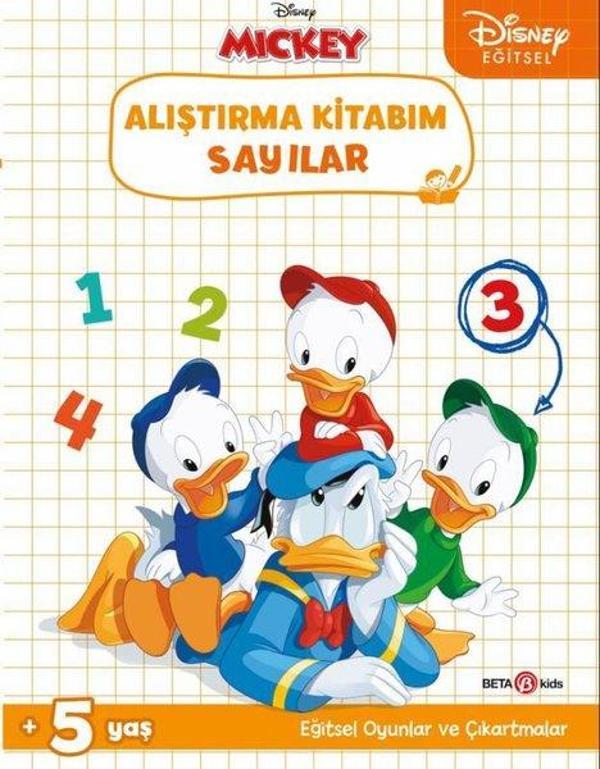 Disney Eğitsel Çıkartmalı Mickey Alıştırma Kitabım Sayılar 5+Yaş - Beta Kids - Image 1
