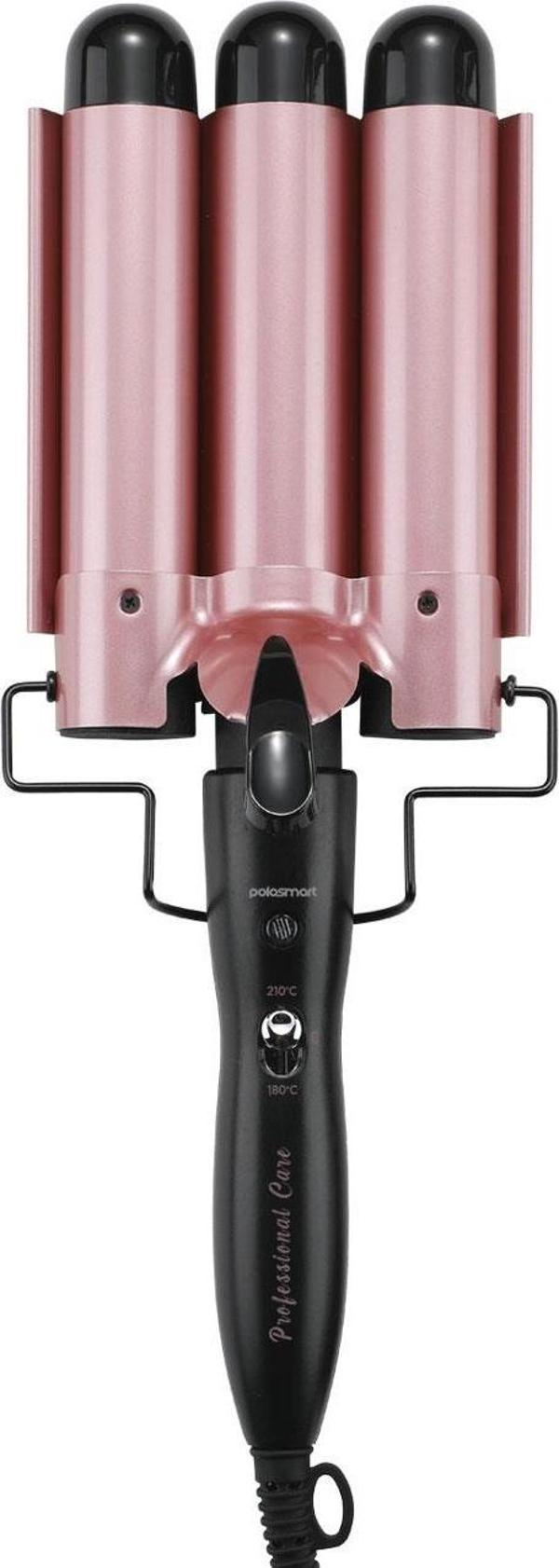 Polosmart PSC43 Taşınabilir Elektrikli Profesyonel 32mm Çap 120W Su Dalgası Wag Saç Maşası Rose Gold - Image 1