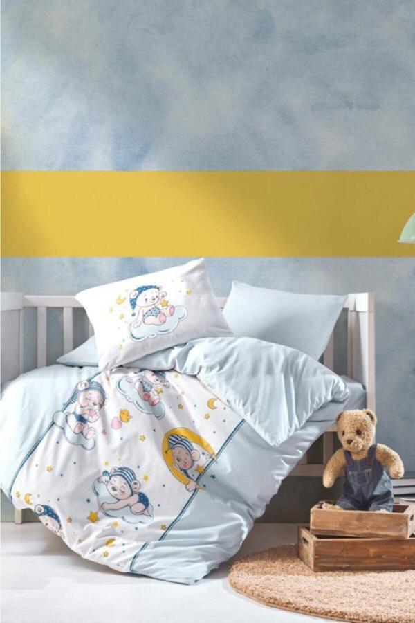 COTTON BOX 2000-CB BEBEK BASKILI RNF NEVRESIM TAKIMI BEAR MAVI - Image 1