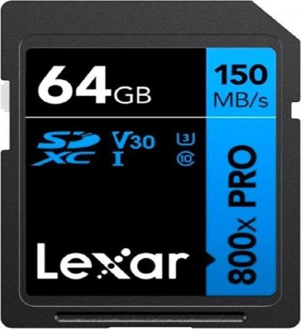 Lexar 64GB 800x Pro 150Mb/s SDXC Hafıza Kartı - Image 1