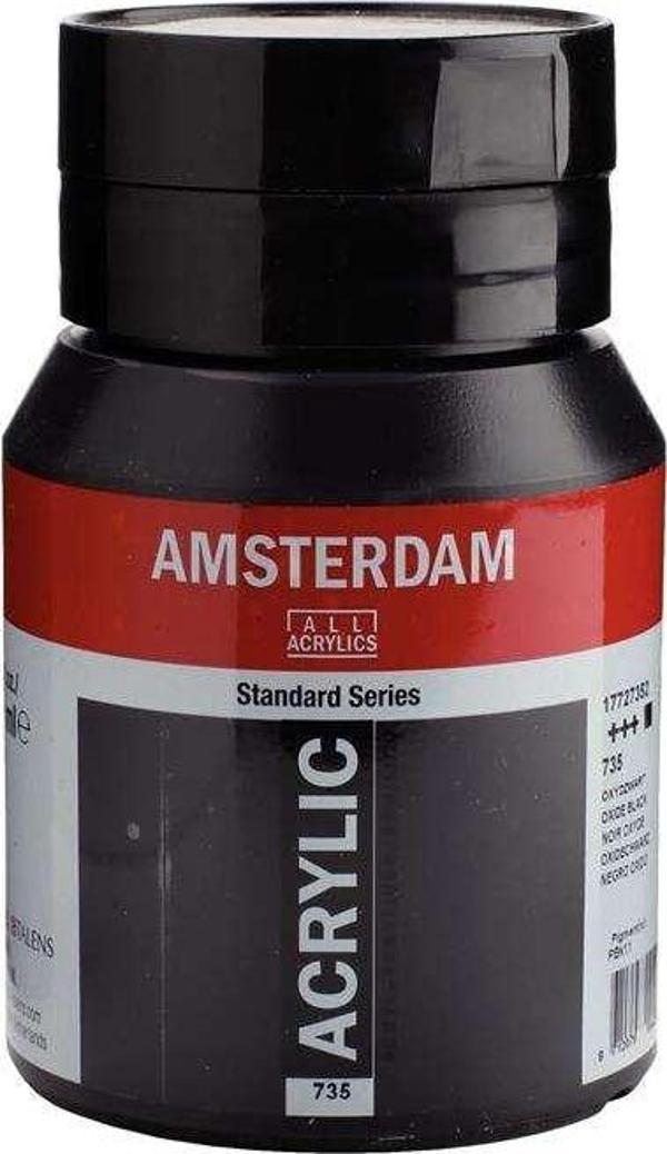 Talens Amsterdam Akrilik Boya 500 ml Oxide Black 735 - Image 1