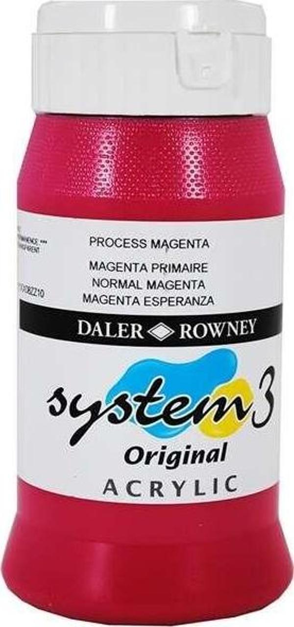 Daler Rowney System3 Akrilik Boya 500 ml Process Magenta 412 - Image 1