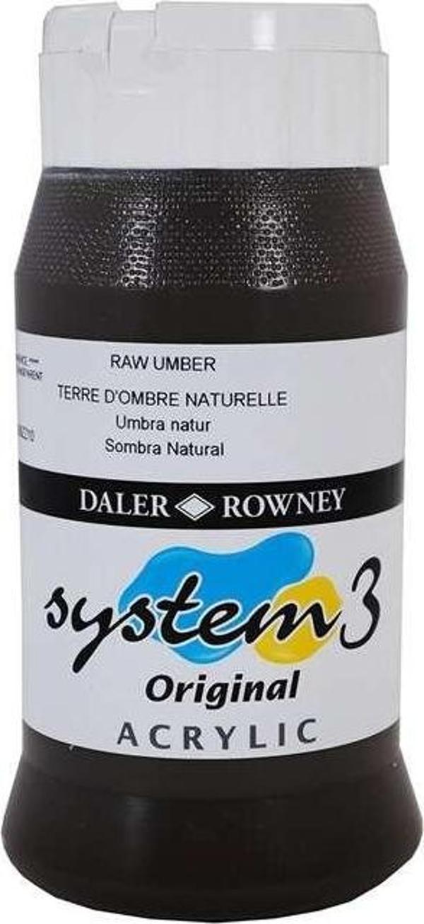 Daler Rowney System3 Akrilik Boya 500 ml Raw Umber 247 - Image 1