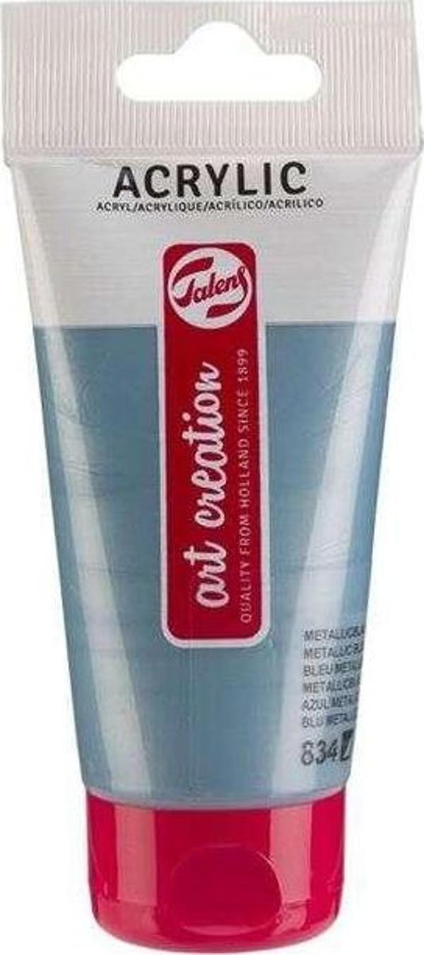 Talens Art Creation Akrilik Boya 75 ml Metallic Blue 834 - Image 1