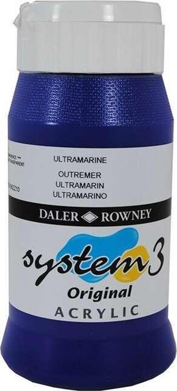 Daler Rowney System3 Akrilik Boya 500 ml Ultramarine 123 - Image 1