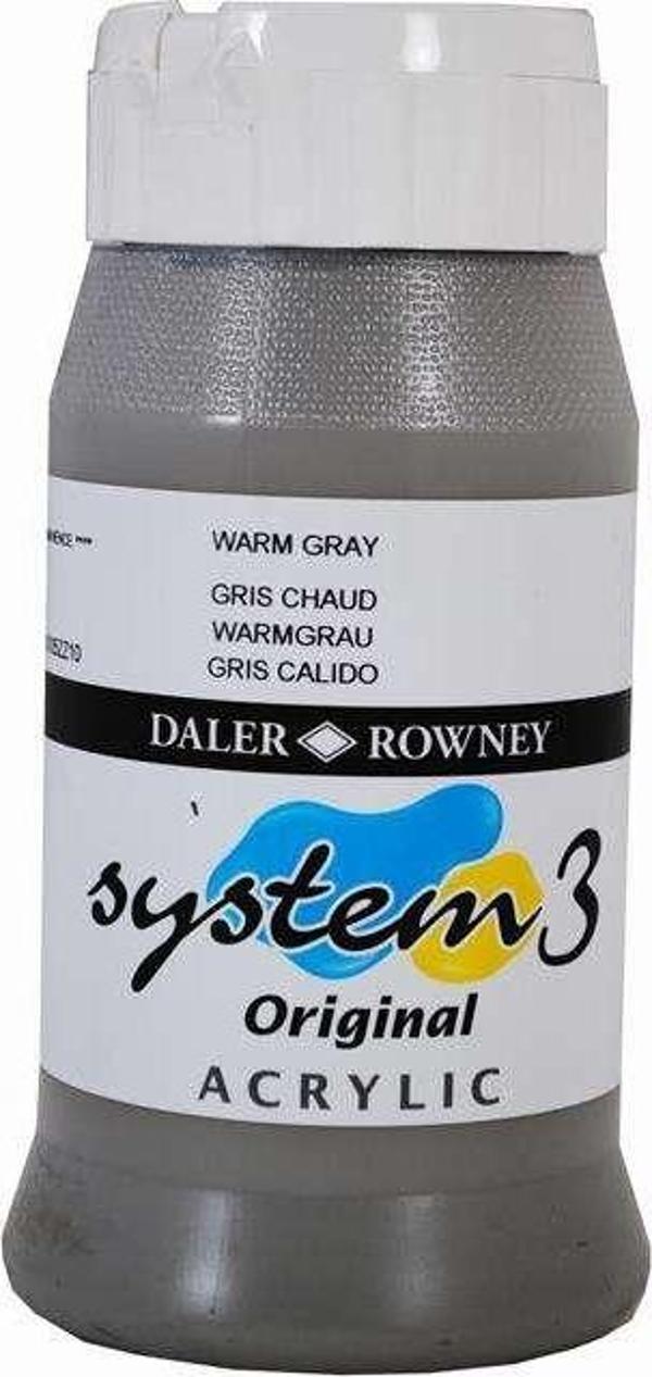 Daler Rowney System3 Akrilik Boya 500 ml Warm Grey - Image 1