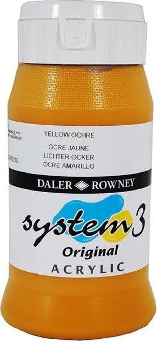 Daler Rowney System3 Akrilik Boya 500 ml Yellow Ochre 663 - Image 1